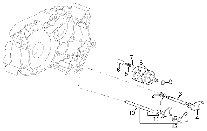 #08 AM6 gear shift drum-3