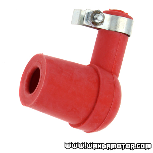 Spark plug cap short red