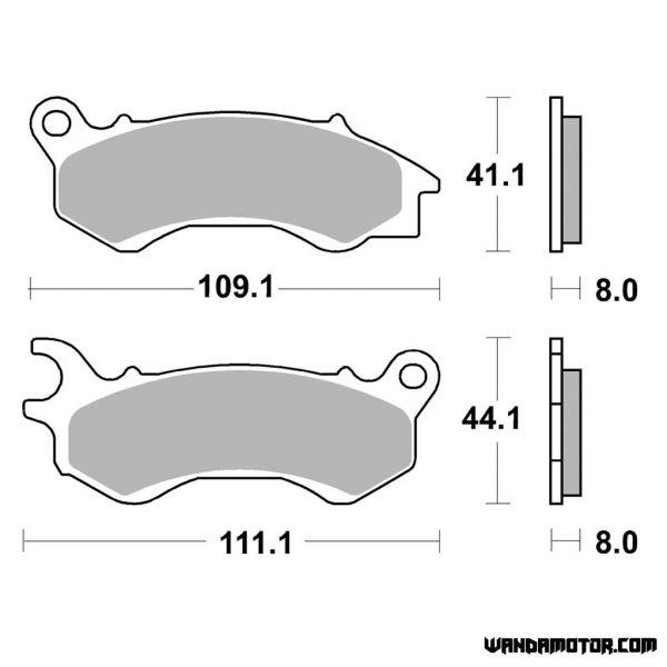 Brake pads SBS 205HF-2