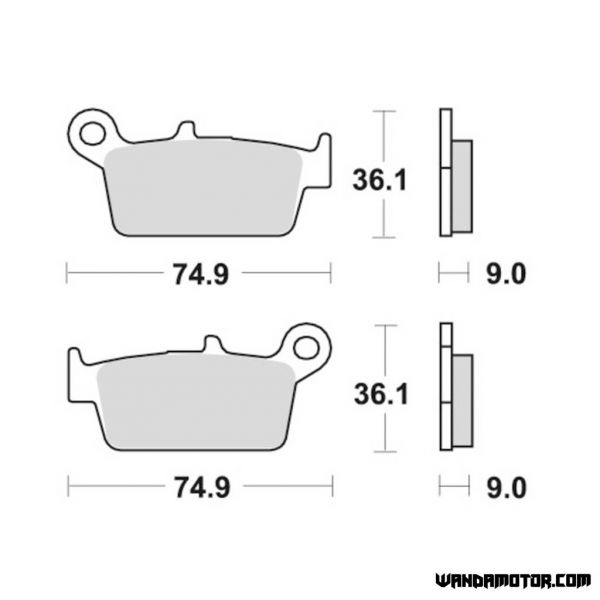 Brake pads SBS 121HF-2