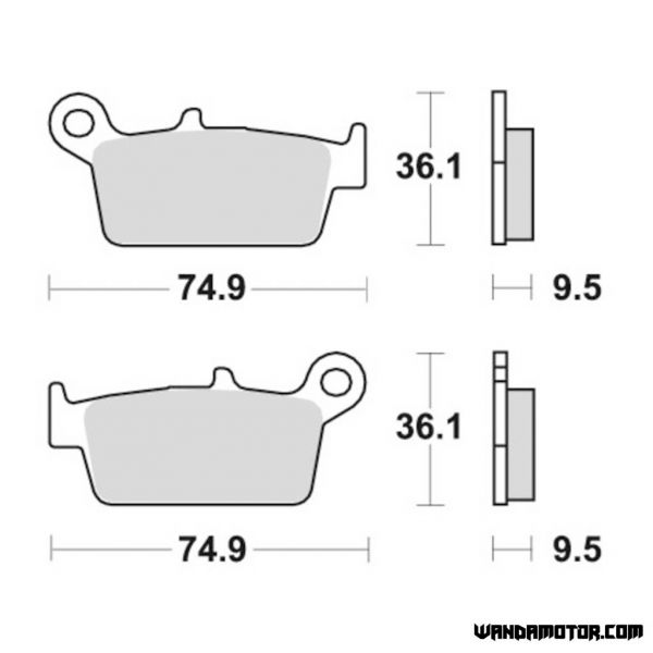 Brake pads SBS 144HF-2
