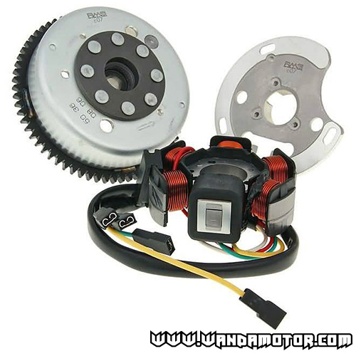 Stator + flywheel Derbi D50B0 e-start