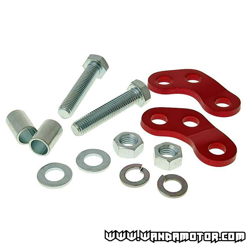 Riser/lowering kit Derbi red