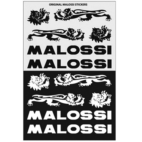 Sticker sheet Malossi silver/black 112x167