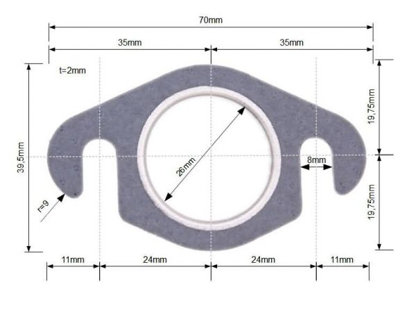 Exhaust gasket 26mm-2