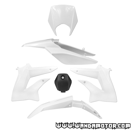 Plastic kit Derbi Senda DRD Xtreme '10-15 white
