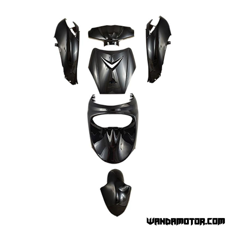 Plastic set Peugeot Vivacity black ->08