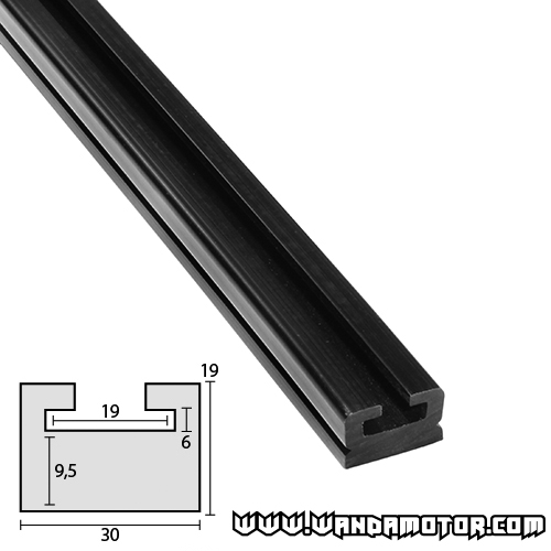 Slide rail Arctic Cat 167cm black