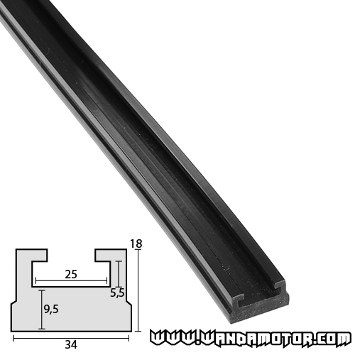 Slide rail Yamaha RX1, RS, Apex 142cm graphite