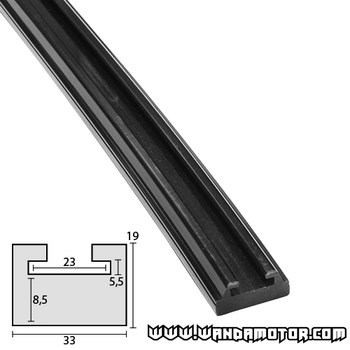 Slide rail Polaris Indy '99-08 167cm black