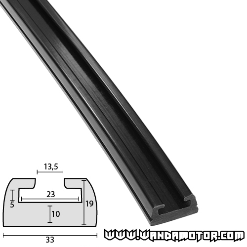 Slide rail Polaris '05-15 142cm black