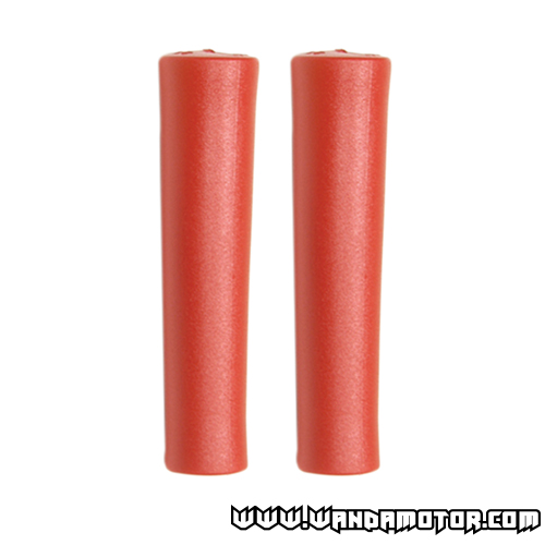 Snowmobile grips 130mm red