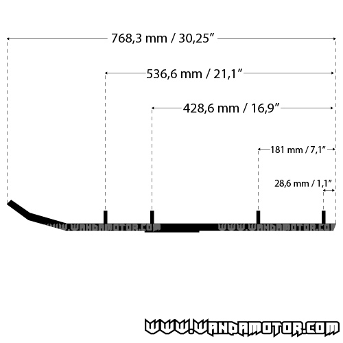 Guide rails Arctic Cat model 3 Defender