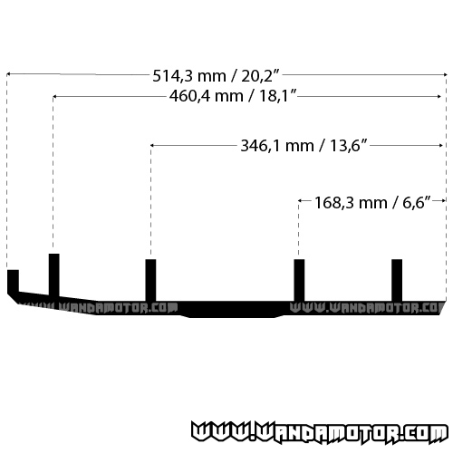 Guide rails Arctic Cat model 4 Ripper