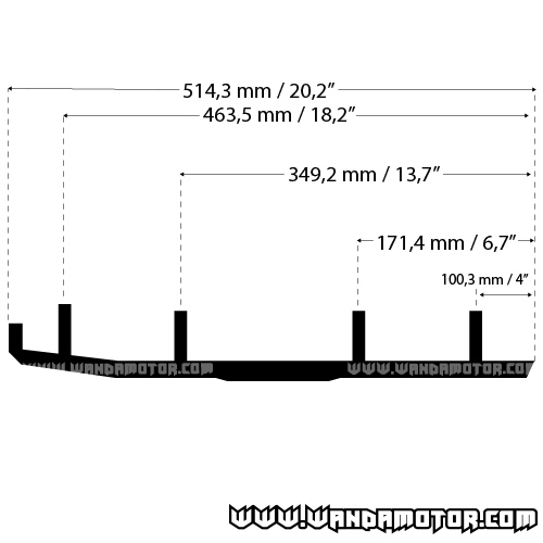 Ohjausraudat Arctic Cat / Yamaha Ripper