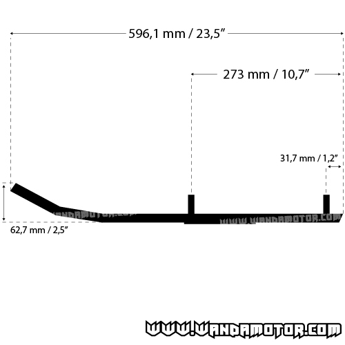 Guide rail Lynx / Ski-Doo model 2 Defender