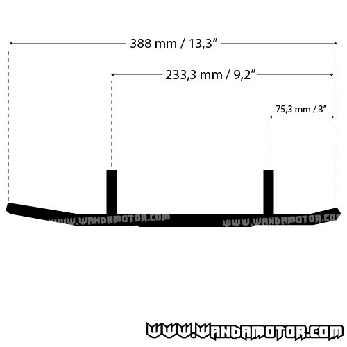 Ohjausraudat Lynx / Ski-Doo malli 3 Ripper