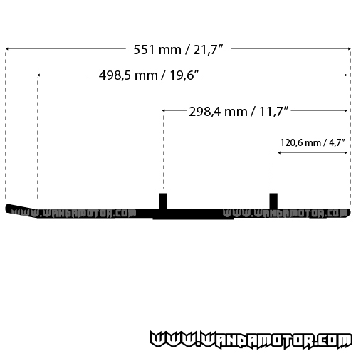 Guide rails Ski-Doo model 5 Ripper