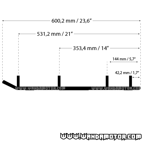 Guide rails Yamaha model 1 Defender