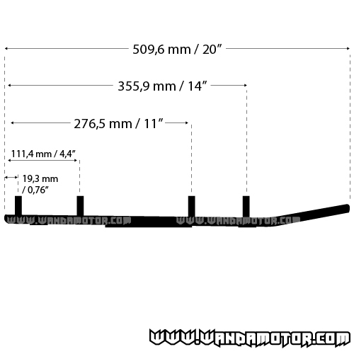 Ohjausrauta Yamaha malli 2 Ripper