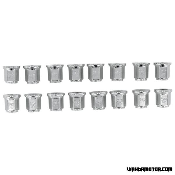 Wheel nut kit ITP 12 x 1.25 chrome 17 mm key 16 pcs