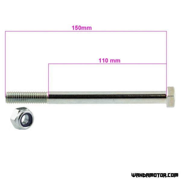 Akselipultti lukkomutterilla M12 x 150mm-1