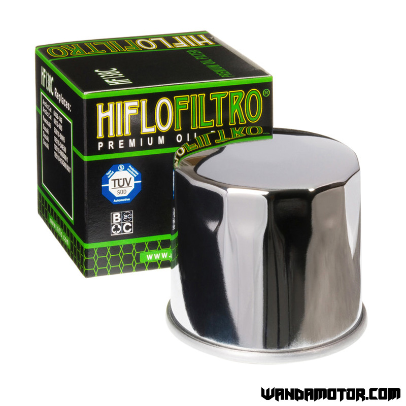 Oil filter HiFlo HF138C chrome