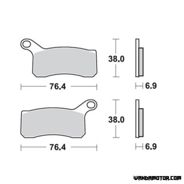 ProX brake pads front KTM 450-525-1