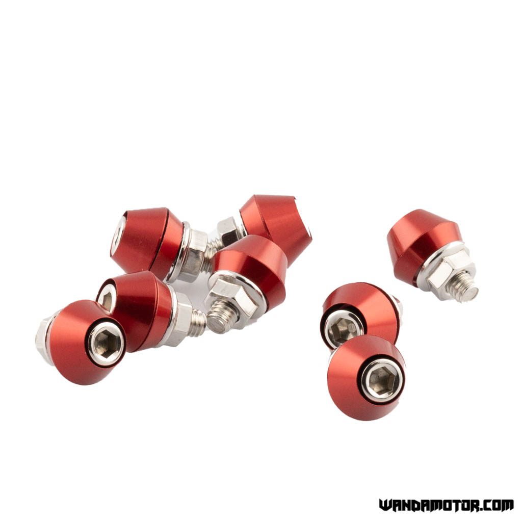 Wheel bolt set Monkey red