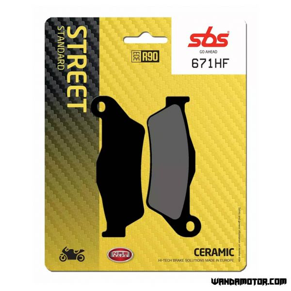 Front brake pads SBS 671HF ceramic
