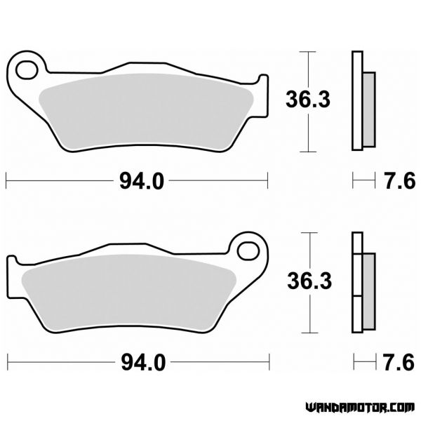 Front brake pads SBS 671HF ceramic-2