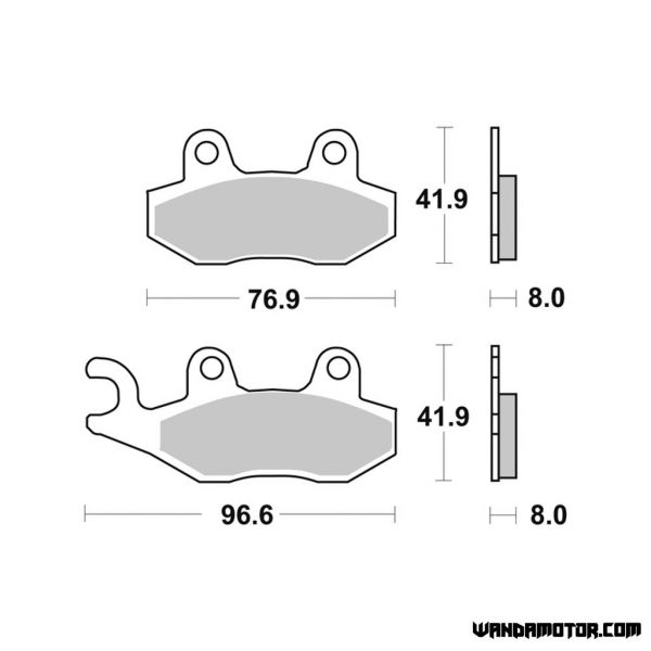 Brake pads SBS 197HF-2