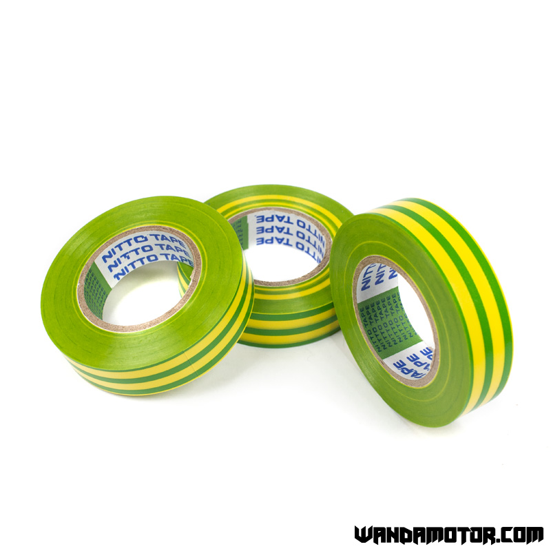 PVC insulation tape roll green/yellow 3pcs