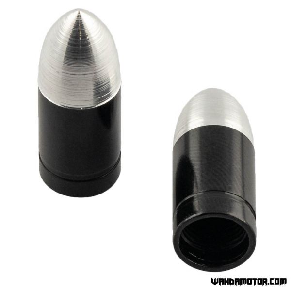 Valve cap set Bullet black-1