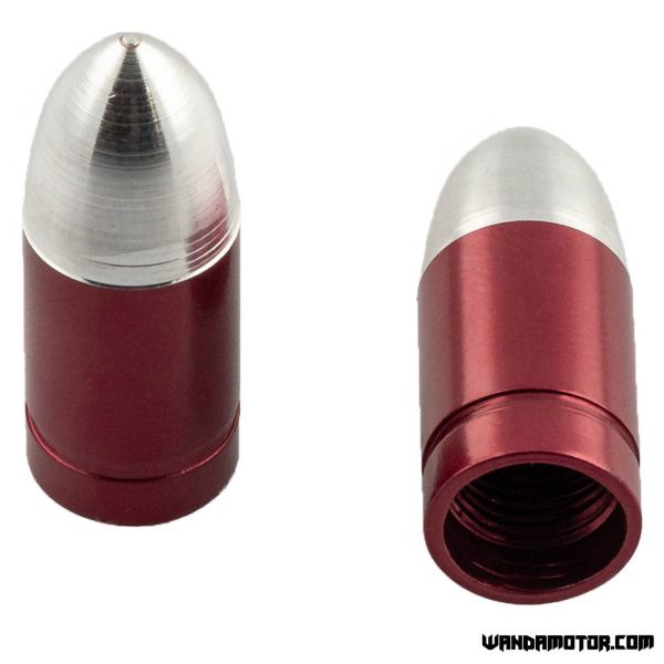 Valve cap set Bullet red-1