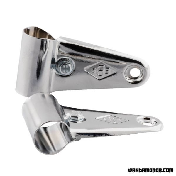 Headlight bracket set chrome