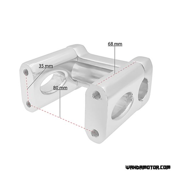 Handlebar riser kit Ajotech black-5