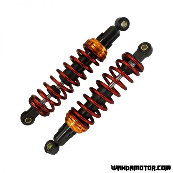 Ajotech Black & Red rear shock absorber pair 300mm-1