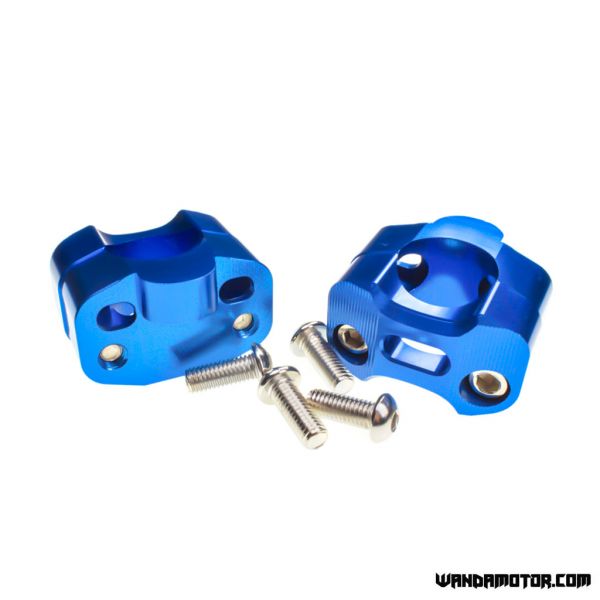 Handlebar mounting kit Ajotech fatbar blue-2