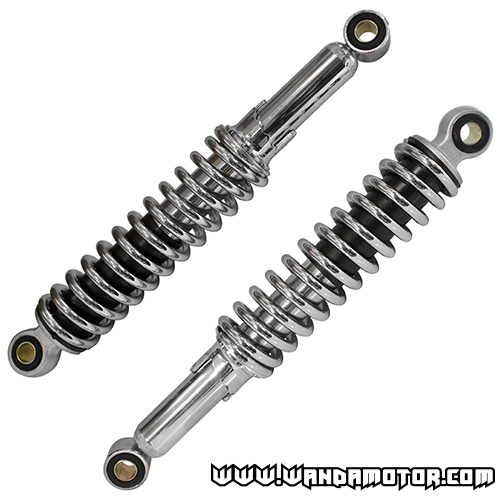 Ajotech Chrome rear shock absorber pair 280mm