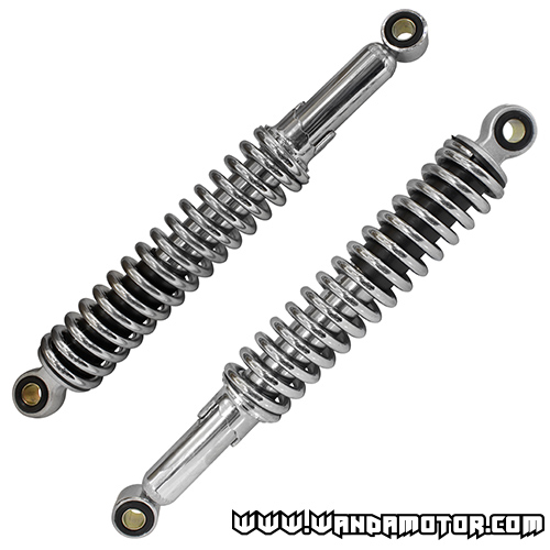 Ajotech Chrome rear shock absorber pair 310mm