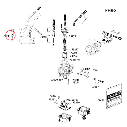 Düsen Satz Dellorto PHBG / SHA Vergaser 5mm (46-56)