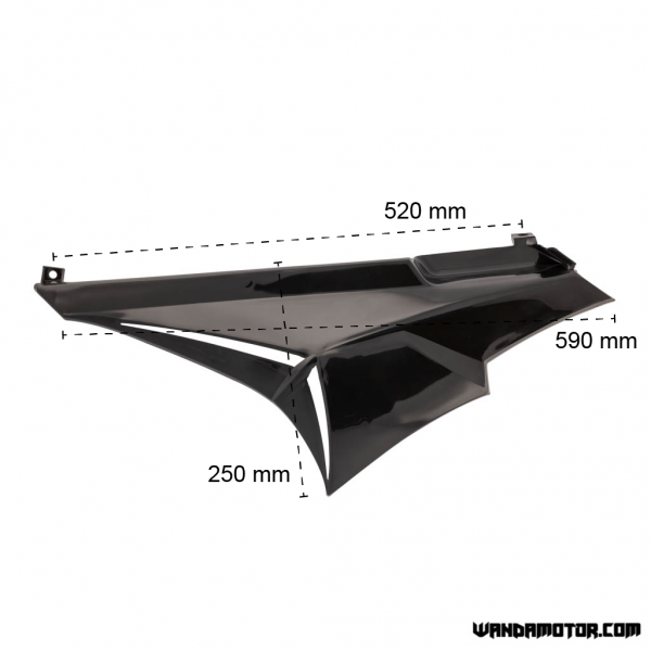 Side cover rear left Derbi Senda DRD/R/SM black-5