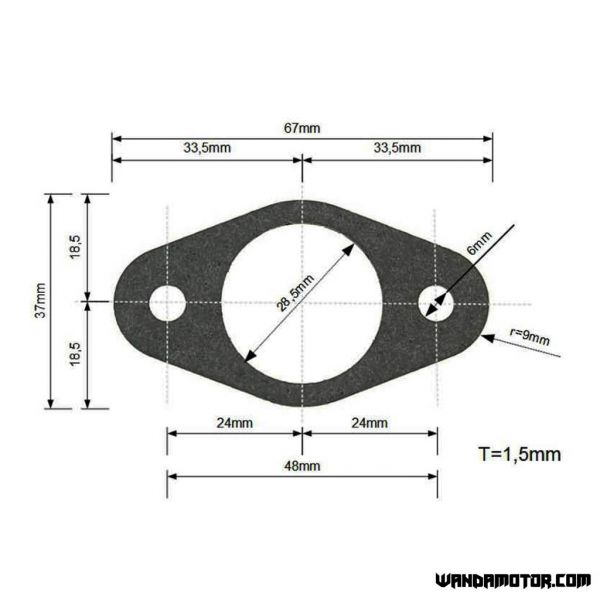 Exhaust gasket 48mm-2