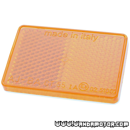 Reflector rectangular 57x39 self-adhesive orange