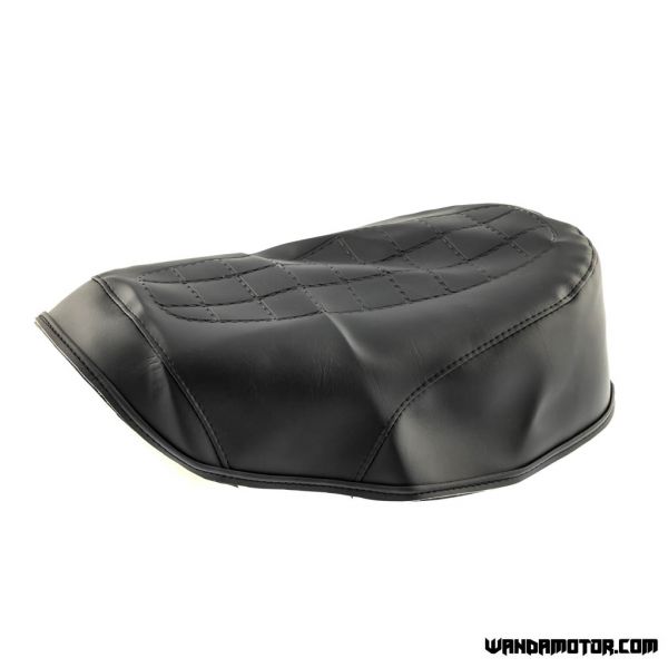 Seat cover Suzuki PV50 black checkered hook fastening-1