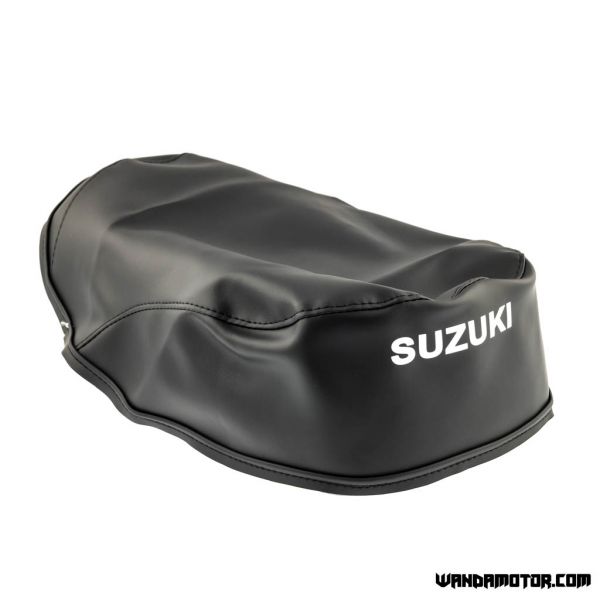 Seat cover Suzuki PV50 black smooth hook fastening-2
