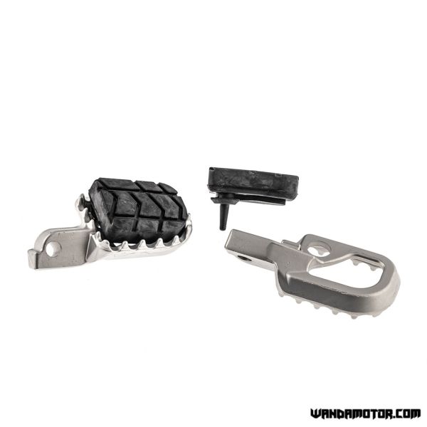 Foot peg set Rieju MRT silver-2