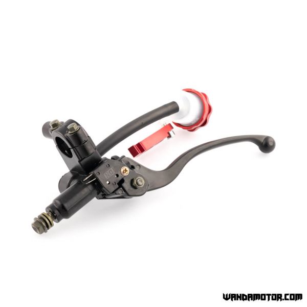 Front brake master cylinder black/red with mirror mount-4