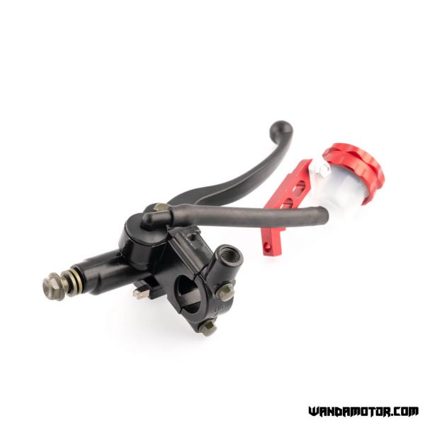 Front brake master cylinder black/red with mirror mount-2